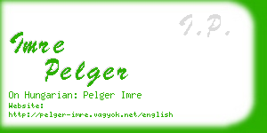 imre pelger business card